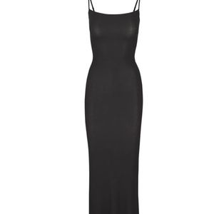 Skims Medium SOFT LOUNGE LONG SLIP DRESS Onyx NWT